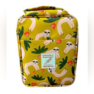 Qian Shan‎ Sloth Print ‘Wanna be a Dreammaker’ Series Artists Bag NWOT